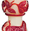 A red glass overlay double gourd-form snuff bottle, 19th century