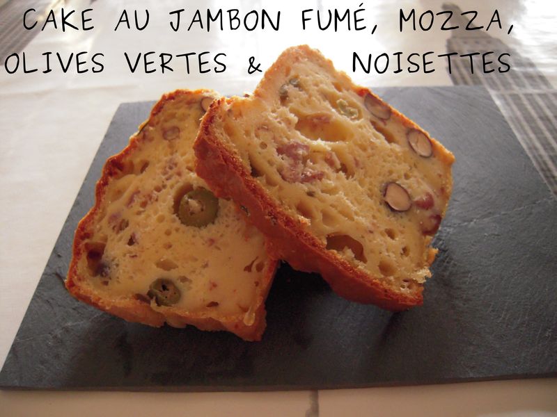 Cake Jambon Fume Mozza Olives Vertes Noisettes Au Thermomix