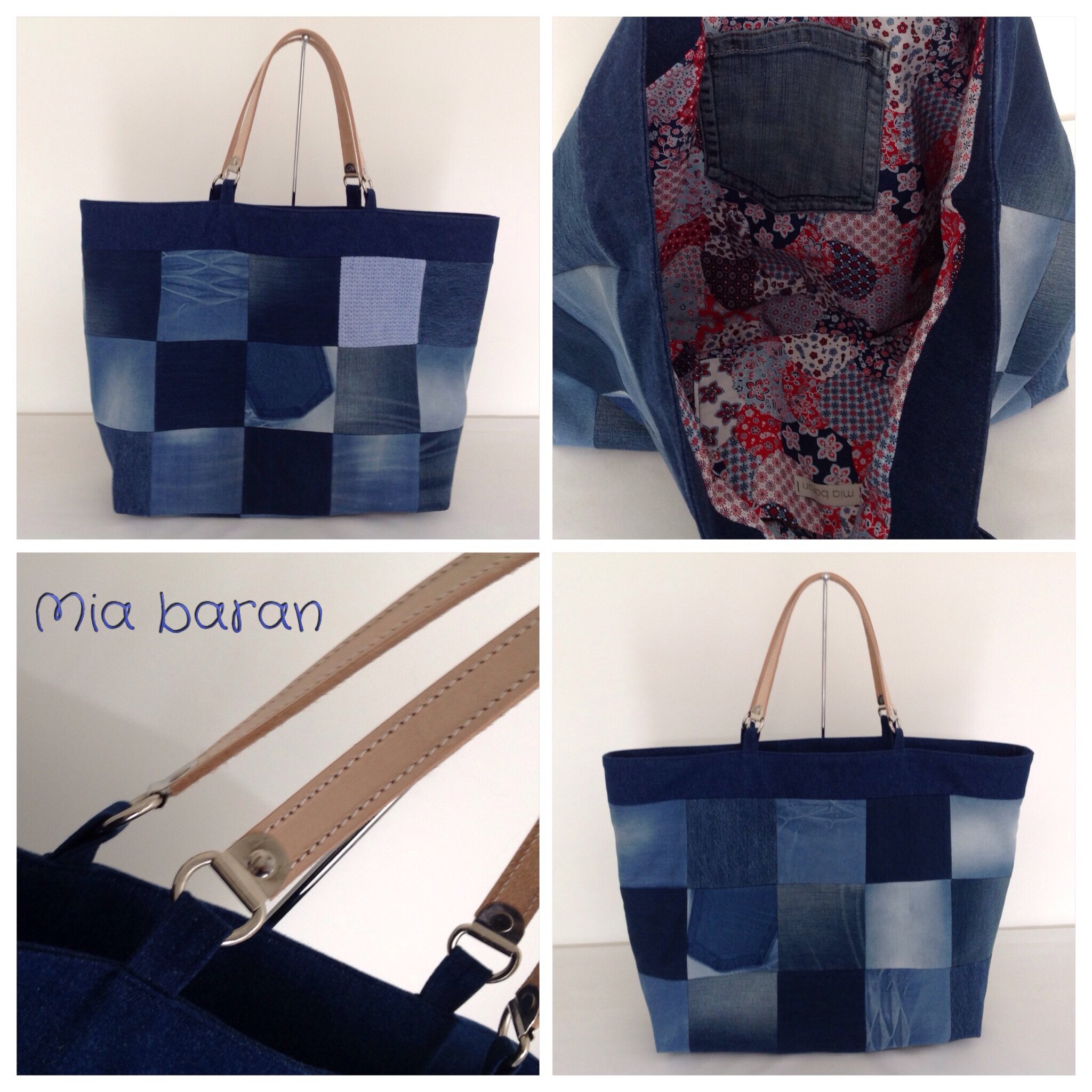 sac en jean patchwork