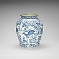 A large bronze-mounted blue and white jar, Wanli period (1573-1619)