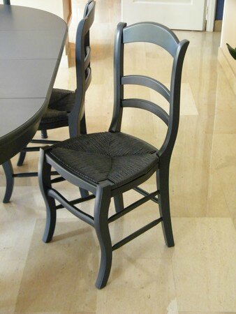 chaise-louis-philippe-peinte-gris-fonce