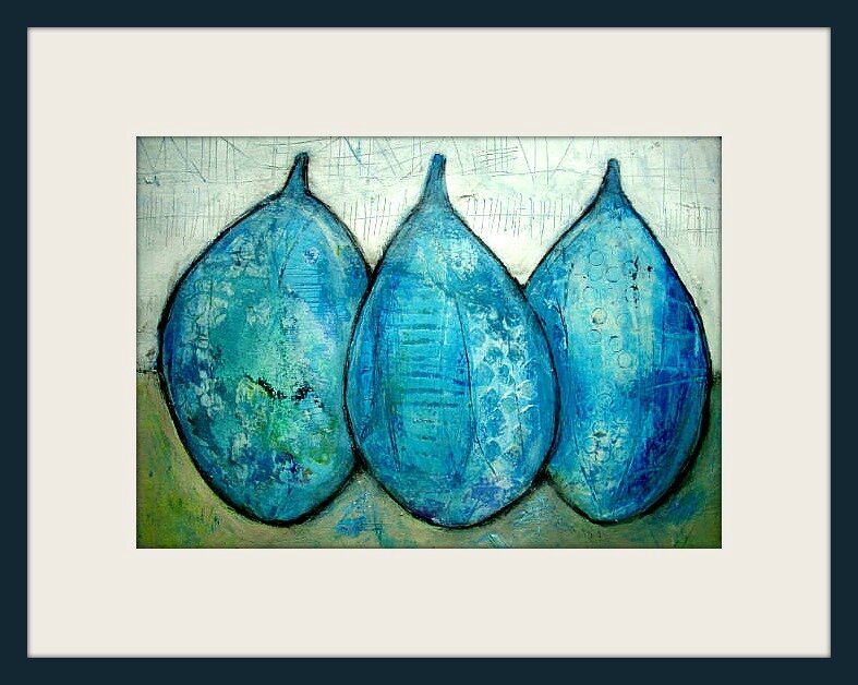 acrylic,pencils,oil pastel,ink,gesso on paper size 30x40cm Elke