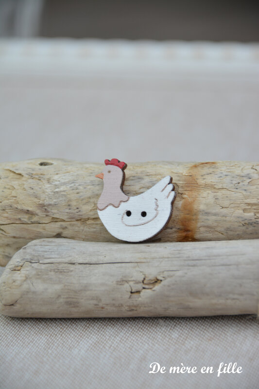 poule blanche tête grise