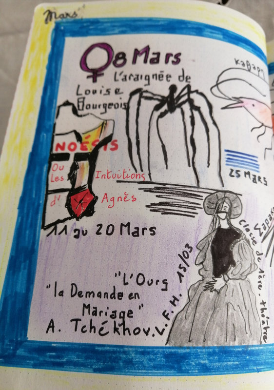 bullet journal Mars 2022 page gauche