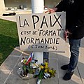 Mémorial de caen, dimanche 7 mars 2022: près de 5000 normands rassemblés pour soutenir les ukrainiens.