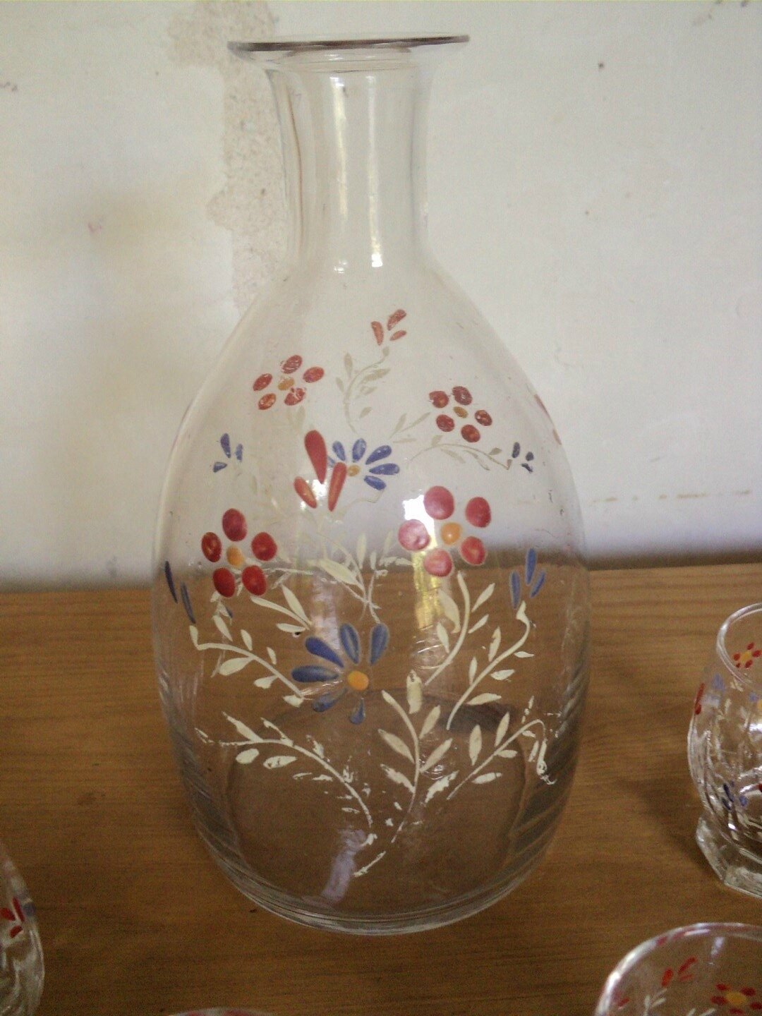 Service à liqueur carafe + 5 verres cristal – Brocante La Vitrine