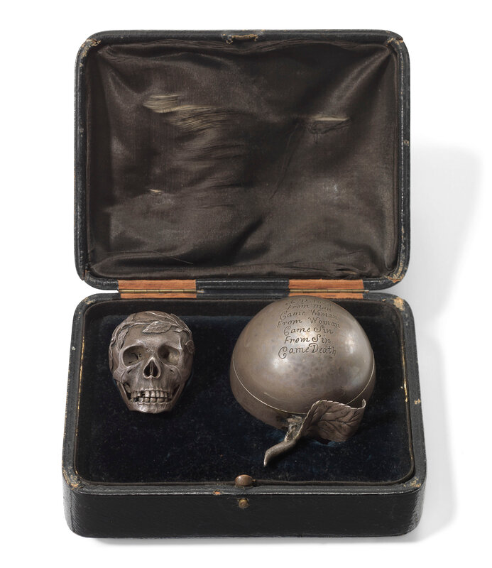 17th century skull pocket watch