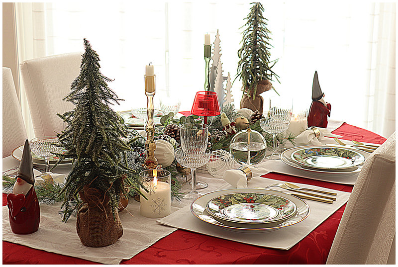 décorations table de Noël, le porte couvert - Les-broderies-de-sylviane
