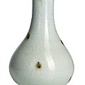 A brown-splashed light turquoise-glazed qingbai vase, china, yuan dynasty