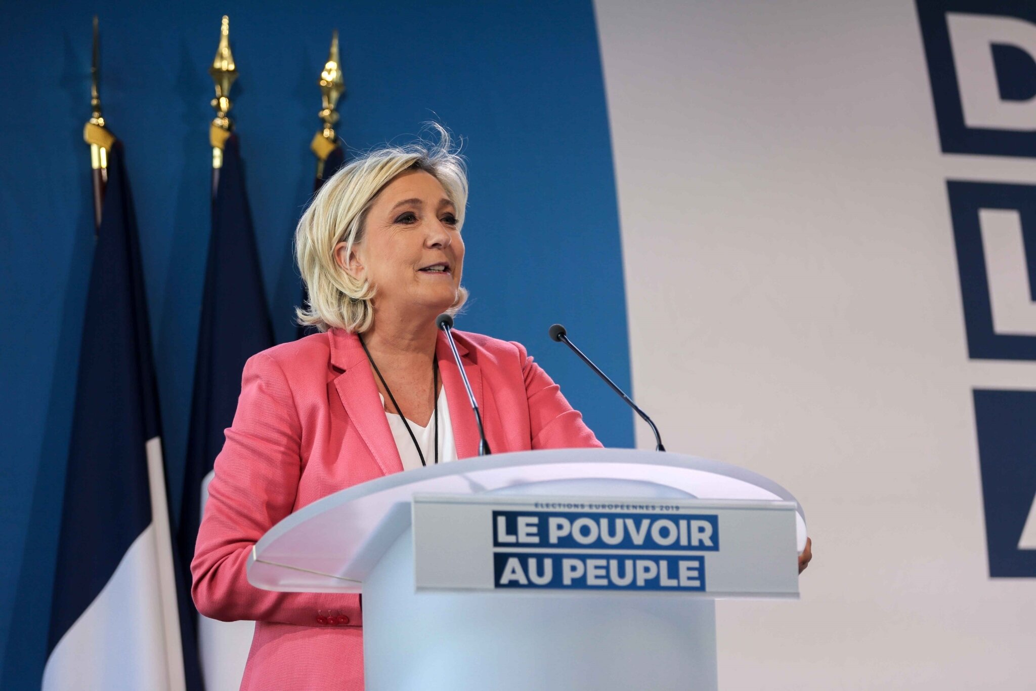 Mormant : Marine Le Pen en terrain conquis. © Michel Stoupak. Dim 31.03.2019, 15h03m45.