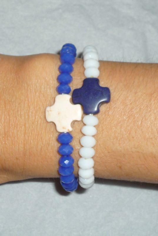 Bracelet 'Croix Howlite'