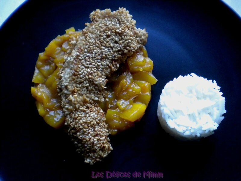 Filets de lapin en croûte de sésame et chutney de mangue 5