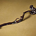 A stained or lacquered boxwood ruyi scepter, 18th century