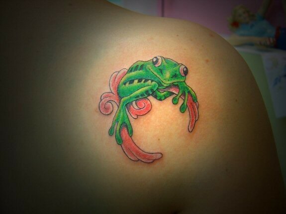  GRENOUILLE  2 Photo de 4 ANIMAUX BOB  SPIKES TATTOO