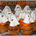 Cupcakes fantômes pour halloween