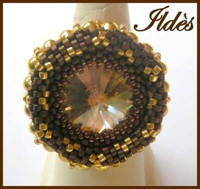 bague philoé chocolat doré