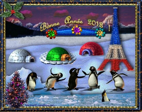 26-carte-bonne-année-2018-Tour-eiffel-pingouins