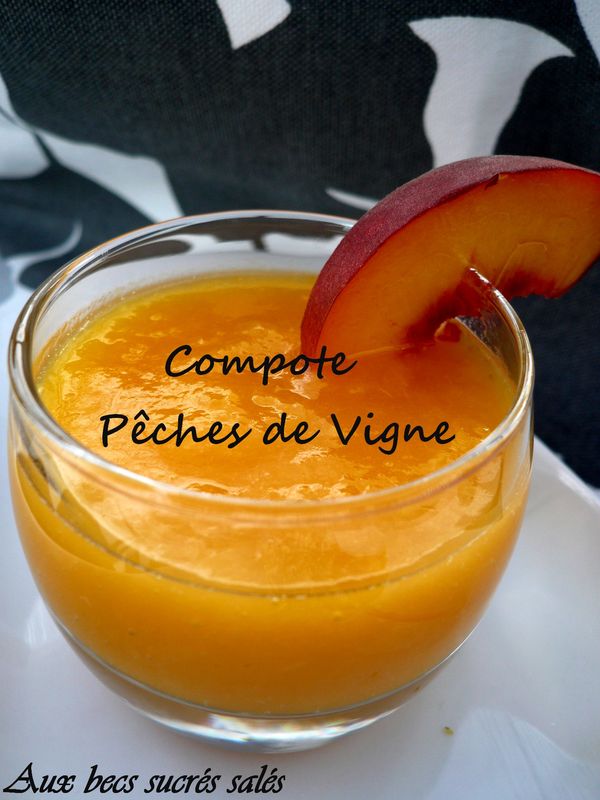 Crousti Choco et Compote Pêche de Vigne Aux becs sucrés salés