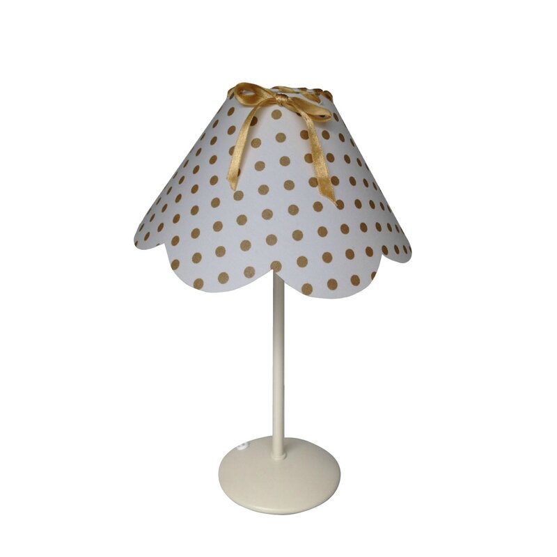 lampe-à-poser-festonnées-pois-et-neoud-dorés