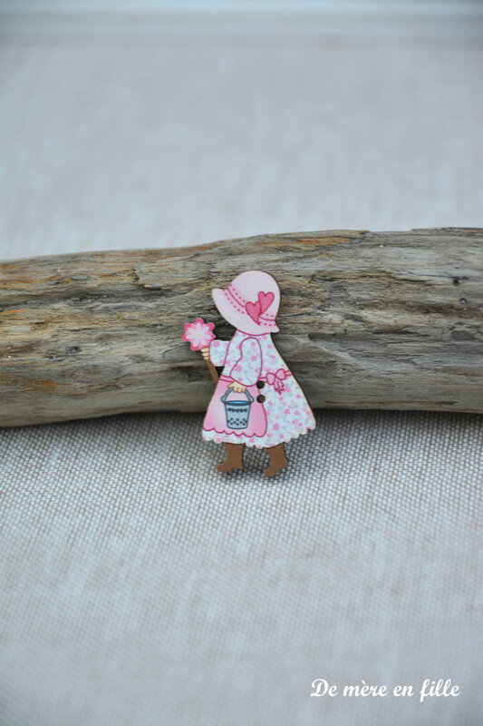 sunbonnet fille rose fleur