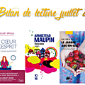 Bilan de lecture juillet 2019