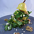 Poire, féta, noix