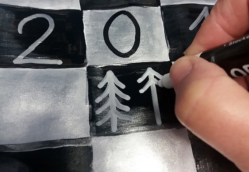 308_Noël et nouvel an-Calendrier Noir Blanc et argent (27)