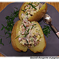Pomme de terre au four a la salade de hareng