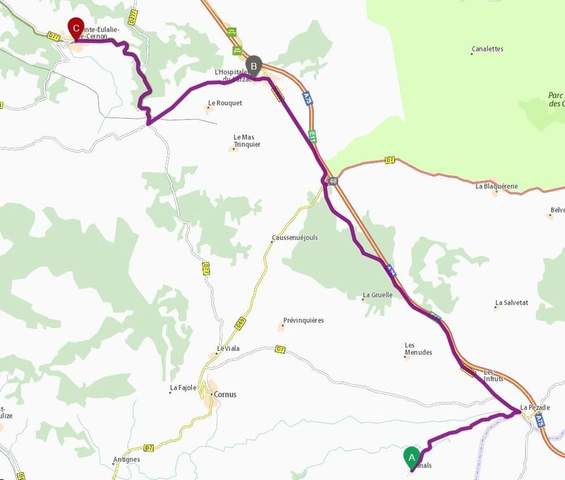 SainteEulalie de Cernon Canals en Aveyron