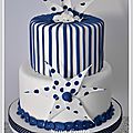 Gâteau bleu et blanc...