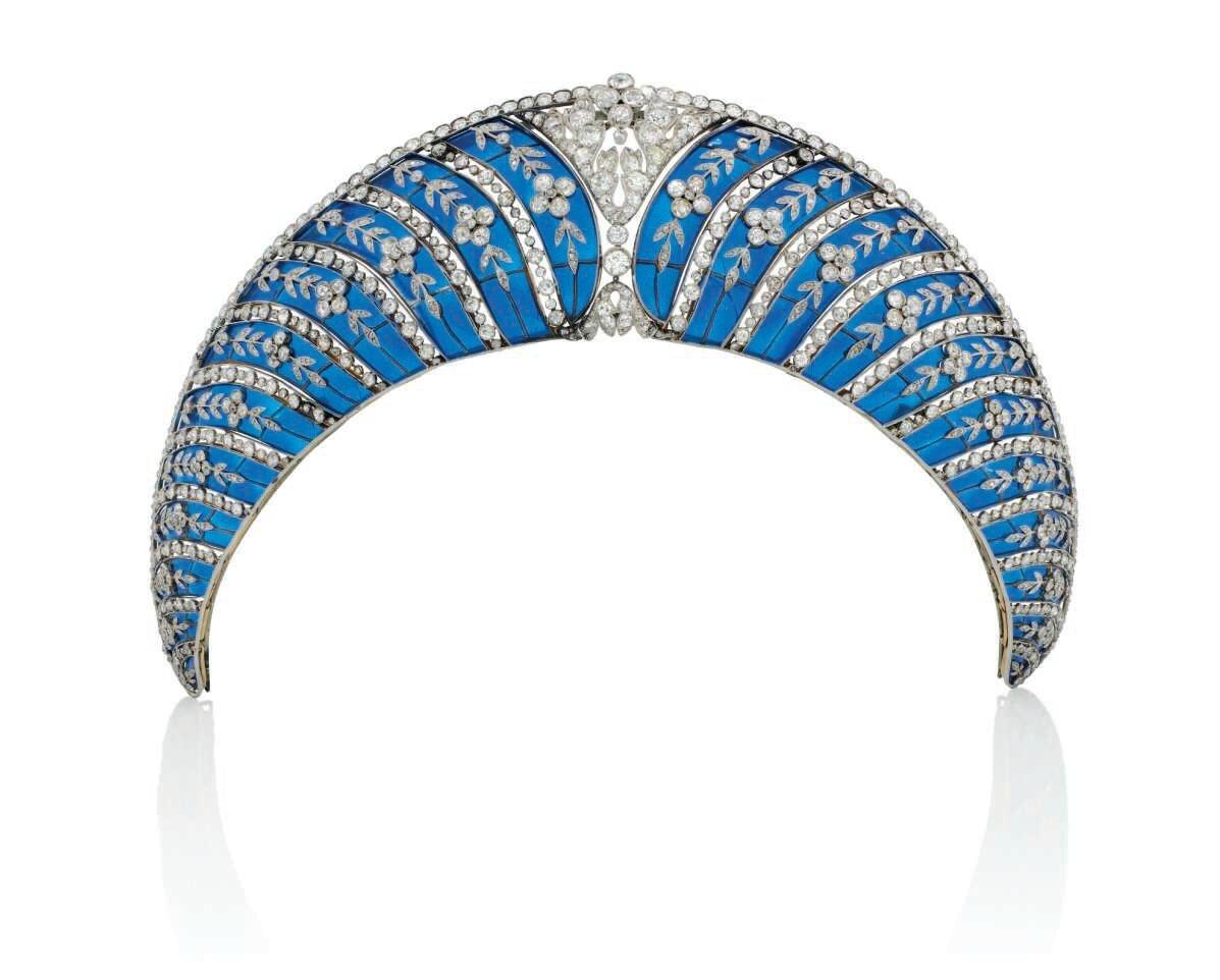 The Chaumet Westminster Tiara. A Belle Époque enamel and diamond