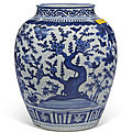 A large blue and white jar, wanli period (1573-1619)