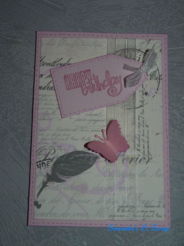 Carte Anniversaire Karine Serviette S Scrap