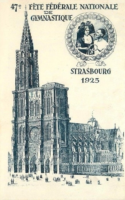 CPA Strasbourg Gymnastique 1925 Cathédrale