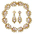 Antique gold and pink topaz jewelry at doyle new york