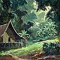 Henri mege (1909-1984), habitations dans la forêt, saïgon, 1952
