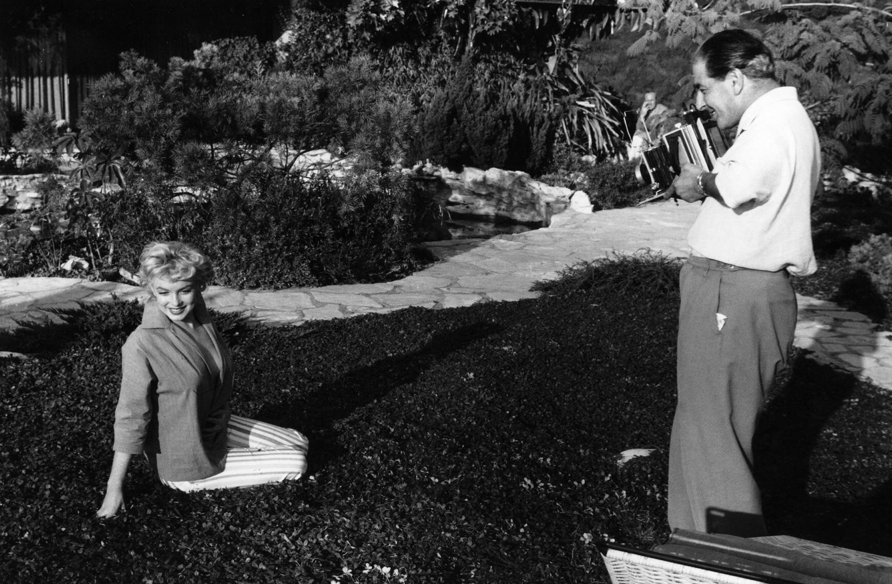 1954 Palm Springs Marilyn En Chemise Verte Par Ted Baron Divine