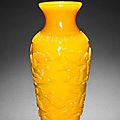Wheel-cut mark and period of Qianlong of the aubergine glass 'dragon' cup. photo courtesy Sotheby's