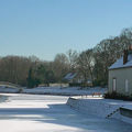 Le canal d'Orléans gelé à Combleux (Janvier 2009)