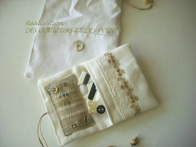 pochon couture blanc détails pochette BIS