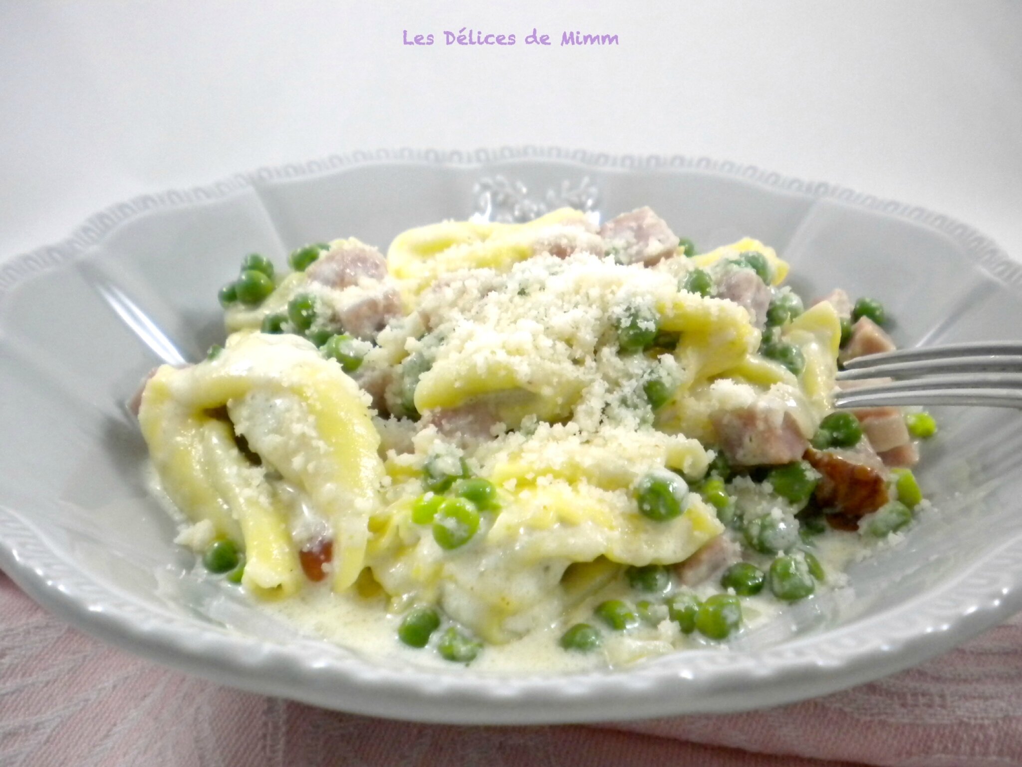 Tortellini Au Jambon Petits Pois Et Parmesan Les Delices De Mimm