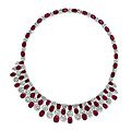 A ruby and diamond necklace by house of taylor