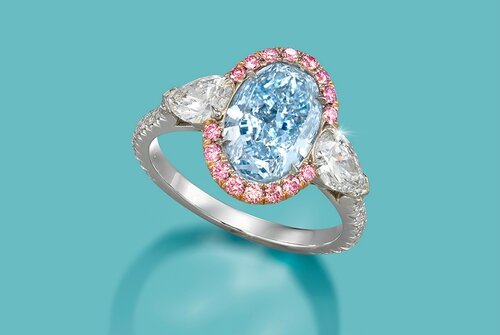3.05 carat Cushion Cut Ceylon Pink Sapphire and Diamond Pendant