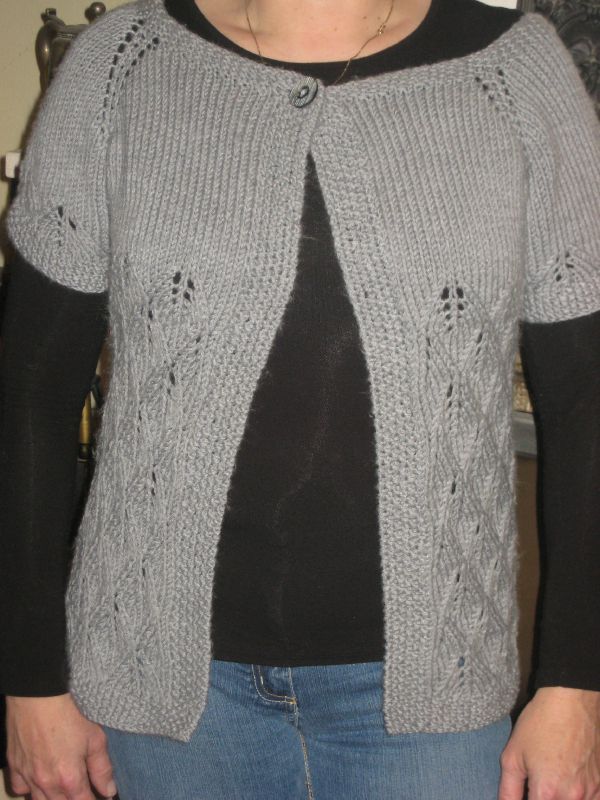 gilet top down femme tricot