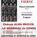 Caen, abbatiale st etienne: commemoration du 930ème anniversaire de la mort de guillaume le conquerant
