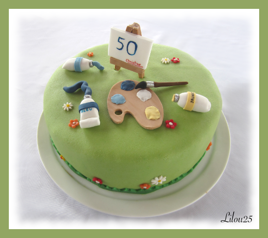 Gateau Theme Peinture Gateaux En Fete De Lilou 25