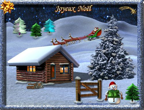 013 carte voeux joyeux noel sapins