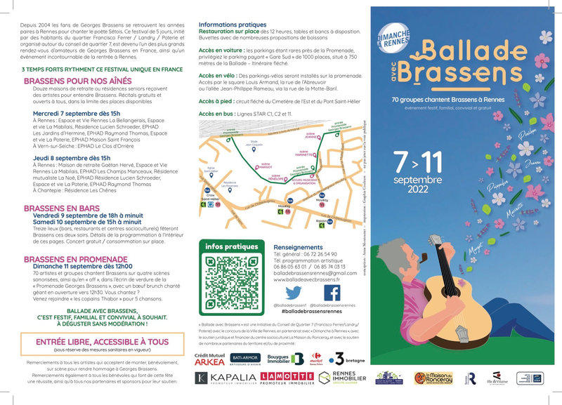 Programme de la Ballade avec Brassens 2022 1