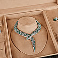 A suite of emerald and diamond jewellery, by bvlgari