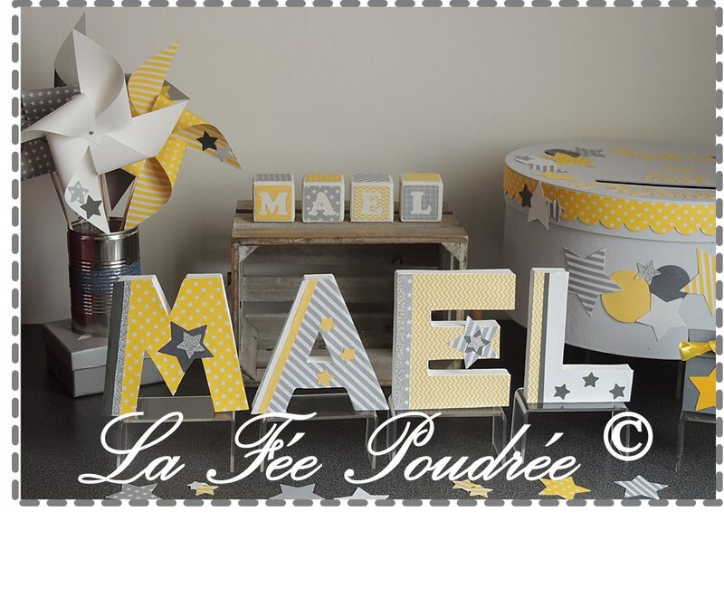 Bapteme Theme Etoile Jaune Gris Et Blanc Deco La Fee Poudree Le Blog